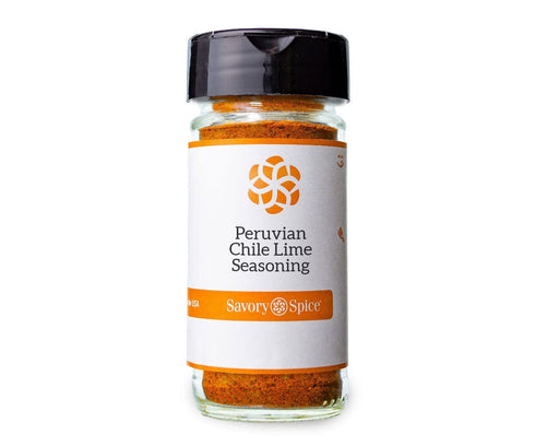 Savory Spice Peruvian Chile Lime Seasoning - Blend of Yellow Chilis, Lime & Peruvian Spices | Use to Season Chicken, Beef, Fish, Fruits, Vegetable...