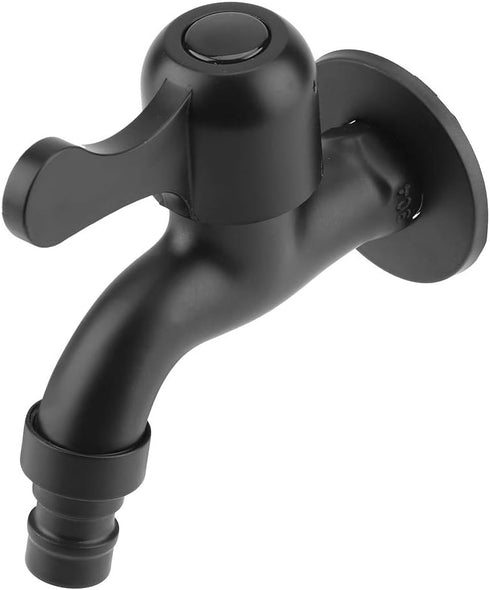 Washing Machine Tap, Wall Mount Water Tap 304 Stainless Steel Sink Faucet Black Garden Water Faucet for Bathroom Laundry Balcony (1)...