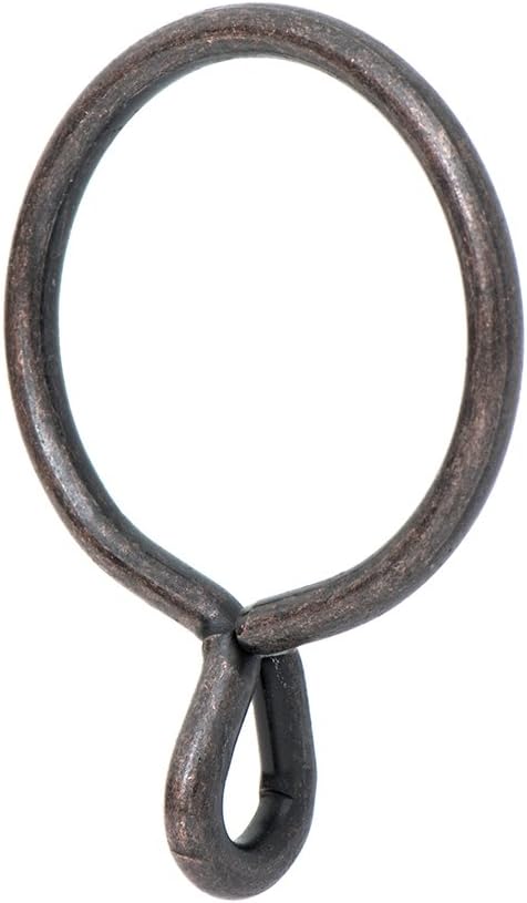 Ivilon Drapery Eyelet Curtain Rings - 1.7" Ring for Curtain Hook Pins, Set of 14 - Oil Rubbed Bronze (ORB)...