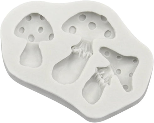 White Mushroom Silicone Mold Chocolate Candy Clay Mold For Diy Dessert Crystal Ice Mold Handmade Cupcake Decor Baking Tool Mushroom Silicone Mold,...
