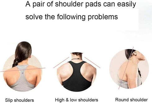 Silicone Shoulder Pads for Womens Clothing, Anti-Slip Shoulder Push-Up Pads Invisible Breathable Enhancer Reusable (2 Pairs (Transparent & Skin)...