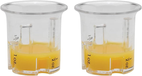 HIC Kitchen E-Z 4-Step Multi Measure Bar Cocktail Jigger, 0.5-Ounce to 2-Ounces, Set of 2...