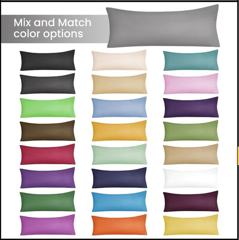 EVOLIVE Ultra Soft Microfiber Body Pillow Cover/Pillowcases 21"x54" with Hidden Zipper Closure (21"x54" Body Pillow Cover, Taupe)...