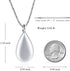 Yinplsmemory Carved Teardrop Keepsake Ashes Necklace Urn Pendant Cremation Memorial Jewelry-Always in my heart...