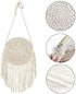 Women Crochet Fringed Shoulder Bag Cotton Tassel Crossbody Bag Hippie Beach Purse...