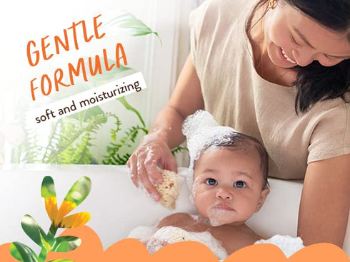 Babo Botanicals Sensitive Baby Fragrance-Free 2-in-1 Shampoo & Wash - Shea Butter, Calendula & Aloe Vera - EWG Verified - Cruelty-Free - Vegan - P...