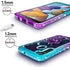Silverback for Galaxy A21 Case, Moving Liquid Holographic Sparkle Glitter Case with Kickstand, Bling Diamond Rhinestone Ring Protective Girls Wome...
