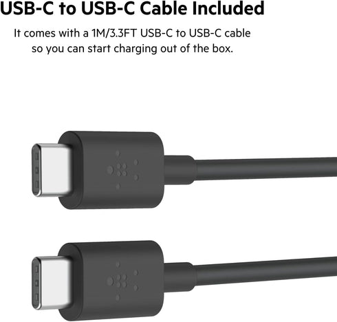 Belkin 37W Dual Port Fast Car Charger with 3.3ft USB-C Cable Included, USB-C 25W PPS Port and USB-A 12W Port for Galaxy S23, S23+, Ultra, Note20, ...