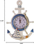 Mediterranean Style Anchor Clock Beach Sea Theme Nautical Wheel Rudder Steering Wheel Decor Wall Hanging Decoration...