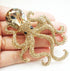 TTjewelry Vintage Octopus Topaz Austria Crystal Pendant Brooch Pin Animal Gold Tone...
