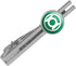 Green Lantern White Logo Round Tie Bar Clip Clasp Tack Silver Color Plated...