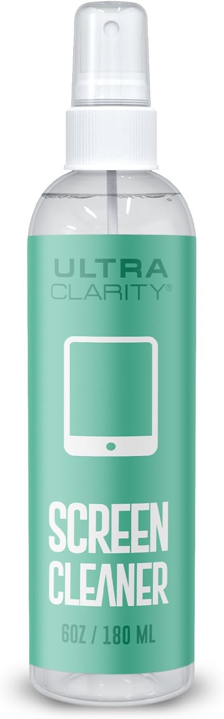 | Powered by Nano Magic Screen Cleaner 6oz Spray Bottle | Optical Grade Solution, Streak-Free Shine | Electronic Wipes Ideal for Touchscreen, Phon...