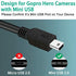 Mini USB Charger Cable for Gopro Hero 4 Silver Hero 4 Black Hero 3+ Silver Hero 3+ Black Hero 3 White Hero 3 Black Hero 3 Silver Hero 2 Hero 1,Min...