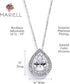 Mariell Pear-Shaped Solitaire Pendant Necklace for Brides, Bold ¾ CZ Crystal Drop, Vintage Wedding Bridal Jewelry for Weddings, Mother to The Brid...