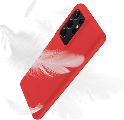 GOOSPERY Soft Feeling Jelly for Galaxy S21 Ultra Case (6.8 inches) Silky Slim Bumper Case Cover (Red)...