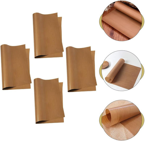 MAGICLULU 4 Sheets Baking Dish Cloth Macaron Silicone Baking Mats Baking Tray Mat Baking Oilcloth Silicon Baking Mat Non Silicone Bakeware Oilproo...