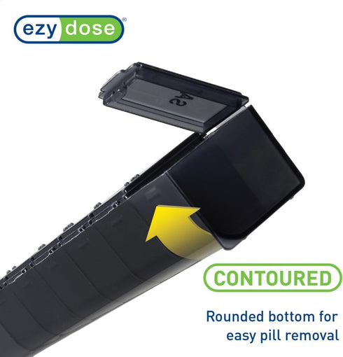 EZY DOSE Weekly (7-Day) Daily Pill Case, Medicine Planner, Vitamin Organizer, Supplement Container, Convenient and Easy to Use, Large Compartments...