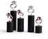 Black Acrylic Ring Display Stand 7 Piece Acrylic Cylinder Ring Display Organizer...
