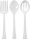 Lillian Tablesettings 3 in 1 Pack of 3 Plastic Serving Utensils, 2.5 x 2.5 x 11.5 inches, Pearl White (65909)...