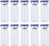 10Pcs Glass Lab Bottle, Refillable 10ml Container, Portable Seals Empty Vials, Transparent Lab Sample Vial with Plastic-Aluminum Flip Caps...