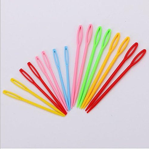WOIWO 20PCS Non-Woven Fabric Accessories Plastic Needle Knitting Tool Hand Sewing Needle DIY Plastic Sweater Stitches.......