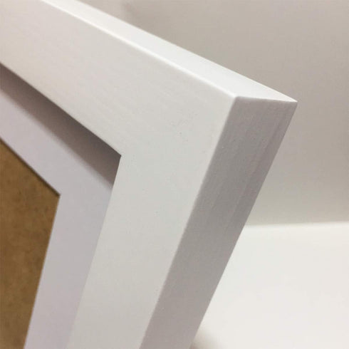 ZXT-parts 8x8 Picture Frames with 6x6 Opening Mat. Square White Photo Frame. Solid Wood Frame. Plastic Panel(Not Glass), The Protective Film Both ...