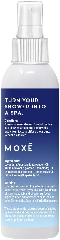 MOXE Shower Mist, Spa Steam Spray, Certified Natural Essential Oils, Aromatherapy, Tension Relief (Dream, 4 Fl Oz (Pack of 1))...