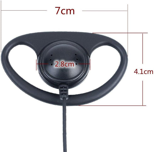 CLS1110 D Shape Earpiece Surveillance Headset with Mic Compatible with Motorola Two Way Radio RMM2050 XU2600 CLS1410 CP200 GP300 PR400...