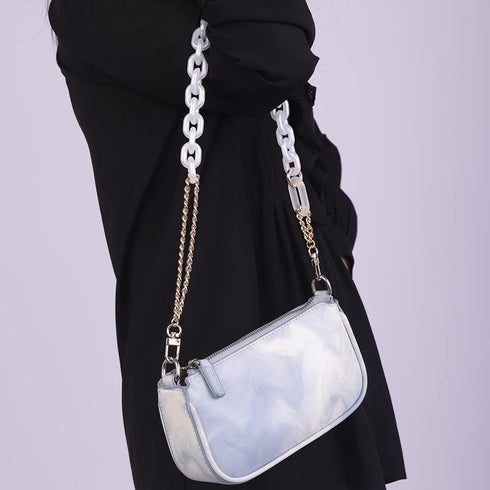 Handbag Acrylic Strap Chain Shoulder Cross Body Purse Bag Straps Replacement Chain White (Style 3)...