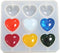 Heart Shape Epoxy Mold Silicone Mold 9Pcs 3 x 2.8cm Resin Love Heart Shape DIY Craft for Keychain Making, 1cm Depth...