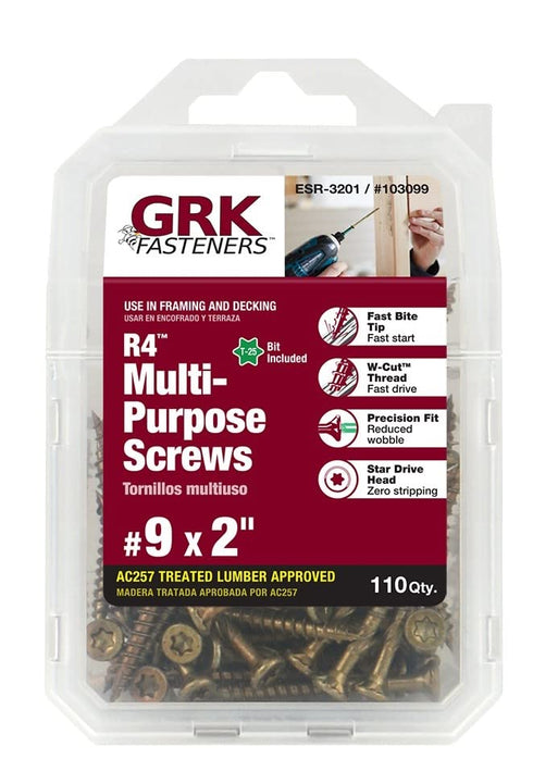GRK Fasteners 103099 R4#9 x 2" Screws 110CT...