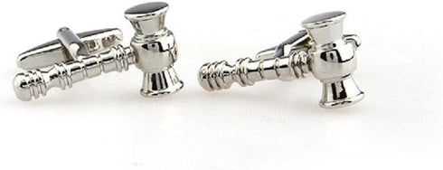 Law Gavel Mallet Judge Lawyer Mason Pair Cufflinks in a Presentation Gift Box & Polishing Cloth...