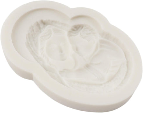 Virgin Mary Silicone Mold Mother and Baby Fondant Molds for Cake Decoration Cupcake Topper Sugar Craft Chocolate Candy Gum Paste Polymer Clay...