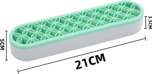 2 PCS Green Silicone Makeup Brush and Cosmetic Storage Boxes...
