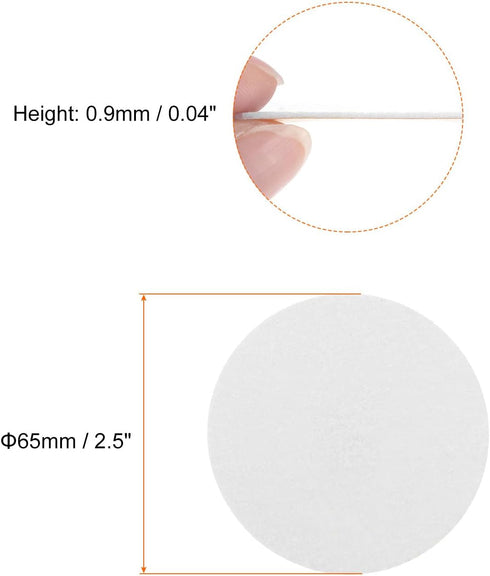 200pcs Round Adhesive Felt Circles, 65mm 2.5" Pre Cut Felt Craft Stickers Non-Woven Mini Felt Fabric Circles for DIY Sewing Handcraft Cut Projects...