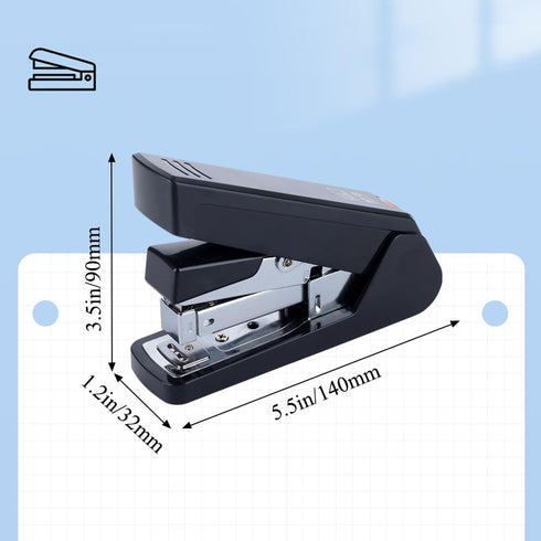 M&G Effortless Desktop Stapler 50 Sheet Capacity, One Finger Stapling, Includes 1000 Staples and Staple Remover, Portable Space Saving Stapler for...