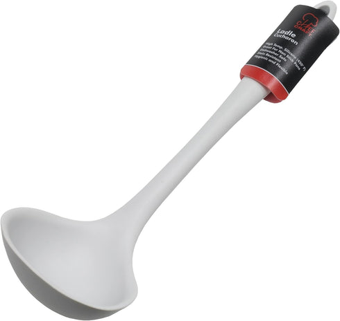 Chef Craft Premium Silicone Cooking Ladle, 11.25 inch, Gray...