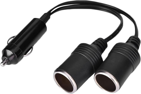 Dual Double Socket 12v Car Cigarette Lighter Adapter Car Cigarette Lighter Splitter 13×9×5 12v 24v Car Charger Plug Male to 2-Way Female Cigarette...