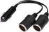 Dual Double Socket 12v Car Cigarette Lighter Adapter Car Cigarette Lighter Splitter 13×9×5 12v 24v Car Charger Plug Male to 2-Way Female Cigarette...