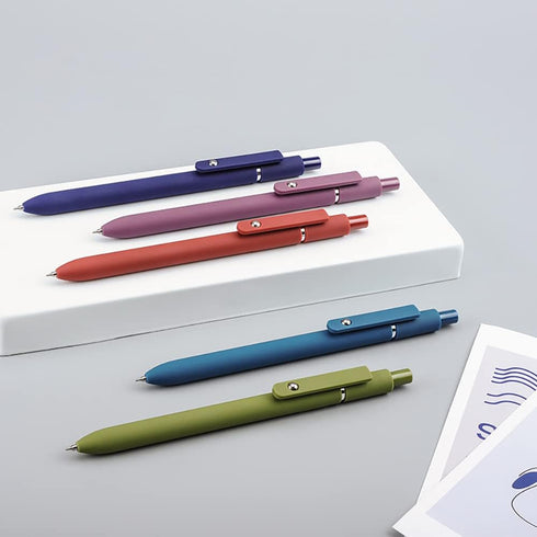 5PCS Gel Pens Quick Dry Ink Pens Fine Point 0.5mm Retractable Press Gel Pens Rolling Ball Black Ink Smooth Writing for Office School Student Exerc...