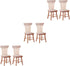 Toyvian 6 pcs 1: 12 Scale Dollhouse Chairs Mini Wood Chair Miniature Furniture Photograph Layout Props for Dollhouse Lanscape Garden...