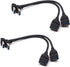 Antrader USB 3.0 Right Angle 90 Degree UP & Down Extension Cable Male to Female Converter Data Adapter Cord 2 Pairs...
