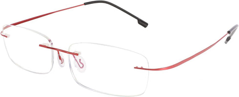 FEISEDY Lightweight Rimless Titanium Stainless Steel Anti-Blue Light Reading Glasses B2686...