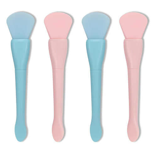 4PCS Silicone Face Mask Applicator Set: Dual-Ended Facial Mask Brush with Spatula for Mud, Clay - Skincare Tool...