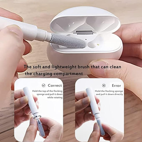 Cleaning Pen for Ear pods Headphone Earbud & Phone Multifunction Cleaner Kit Soft Brush for Bluetooth Earphones case Cleaning Tool(Pack of 1)...