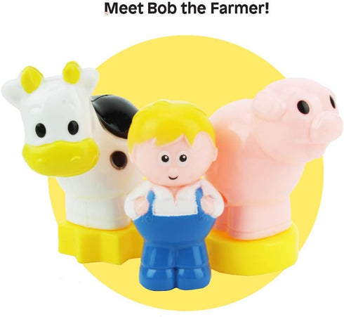 Boley My First Farm Play Set - 6 Piece Green Tractor with Trailer, Farmer Figurine, and Farm Animal Toys for Toddlers - Perfect for Kids Learning ...