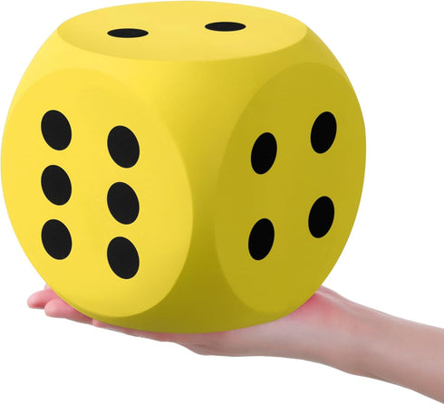 6 Inches Foam Dice Fun Filled Large Educational Toy Kawaii Giant Dice Decorative Eva Foam Jumbo Dice Big Square Building Blocks for Board Game Nig...