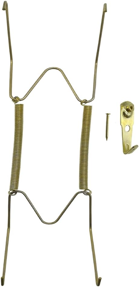 Plate Hangers for The Wall 8 inch Decorative Dish Display Tray Holder with Installation Hooks 5 Pack...