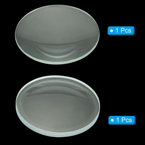 PATIKIL 0.8" 1" (200mm 300mm) Focal Length Double Convex and Concave Lens Set, Glass Optically Polished Round Edges Lens for Physics Experiment Cl...