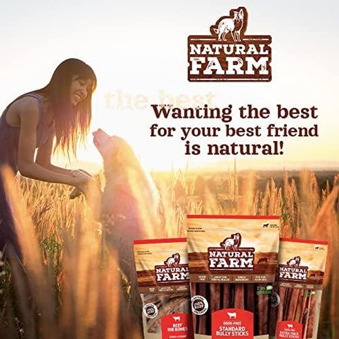 Natural Farm Nail-Free Chicken Feet Dog Treats (20 Pack), 100% Free-Range Air Dried Chicken Feet, No Nails, Fully Digestible, High Protein, Low Ca...